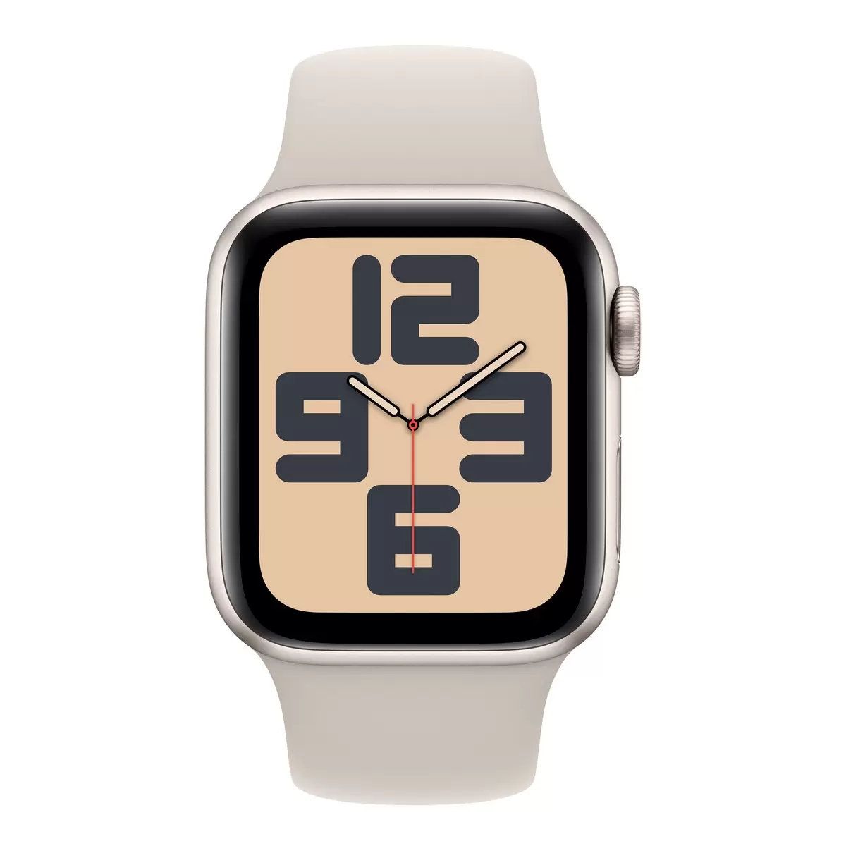 Apple Watch SE (GPS + 行動網路) 44公釐星光色鋁金屬 星光色運動型錶帶 S/M
