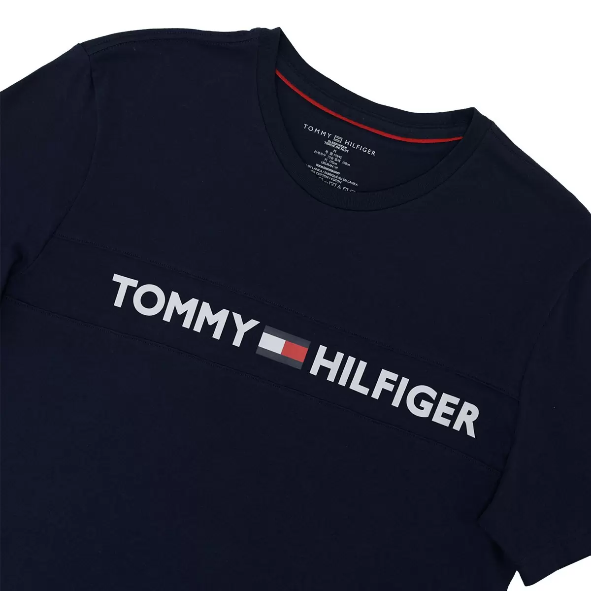 Tommy Hilfiger 男短袖標誌上衣 深藍 L