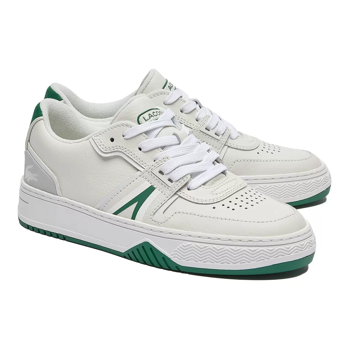 Lacoste 女皮革運動鞋 白綠 UK 5.5