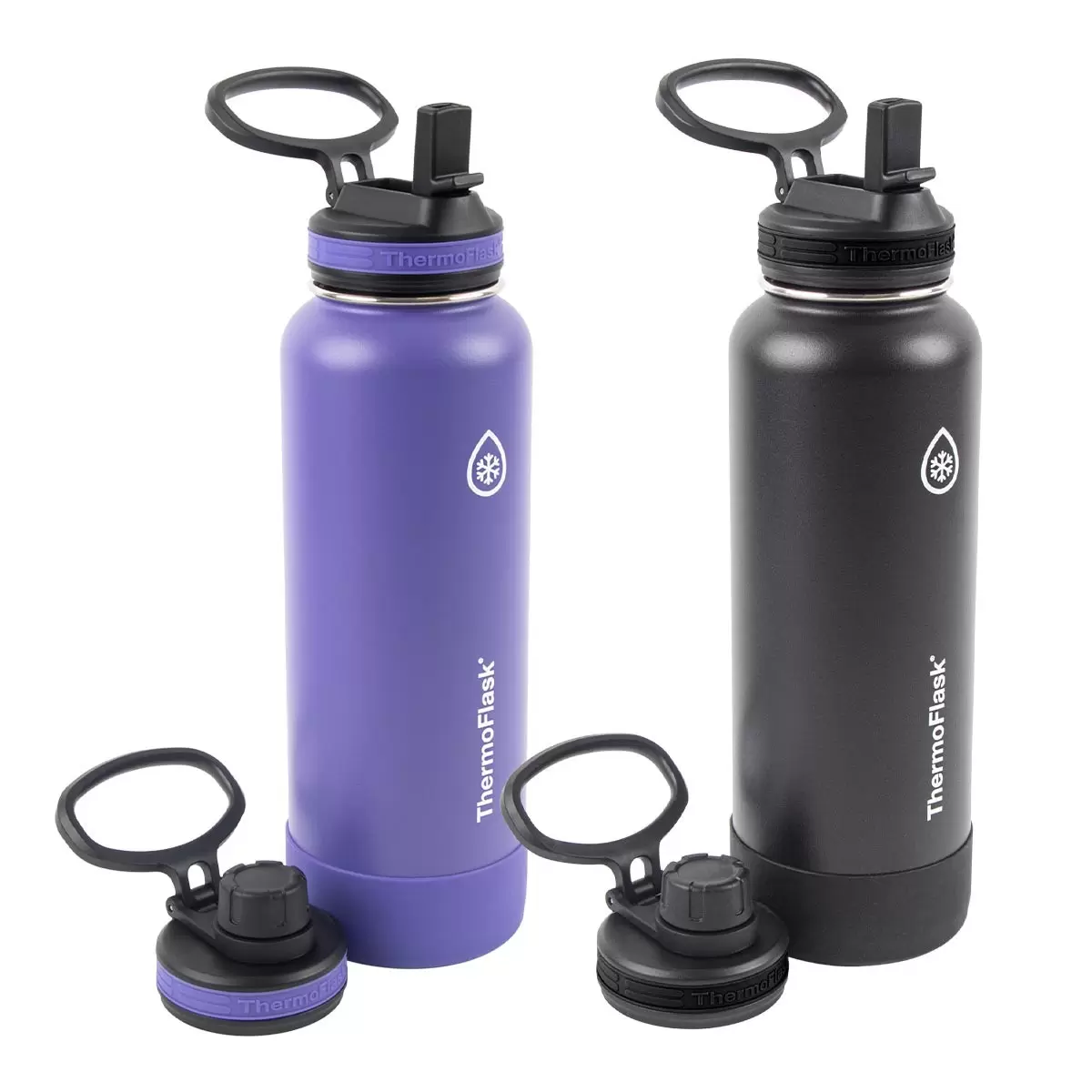 Thermoflask 不鏽鋼保冷瓶 1.2公升 X 2件組 黑+紫色