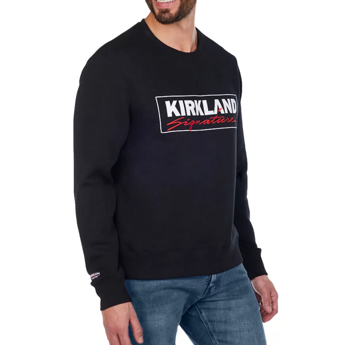 Kirkland Signature 科克蘭 Logo圓領長袖上衣 黑 Men's S = Ladies' M