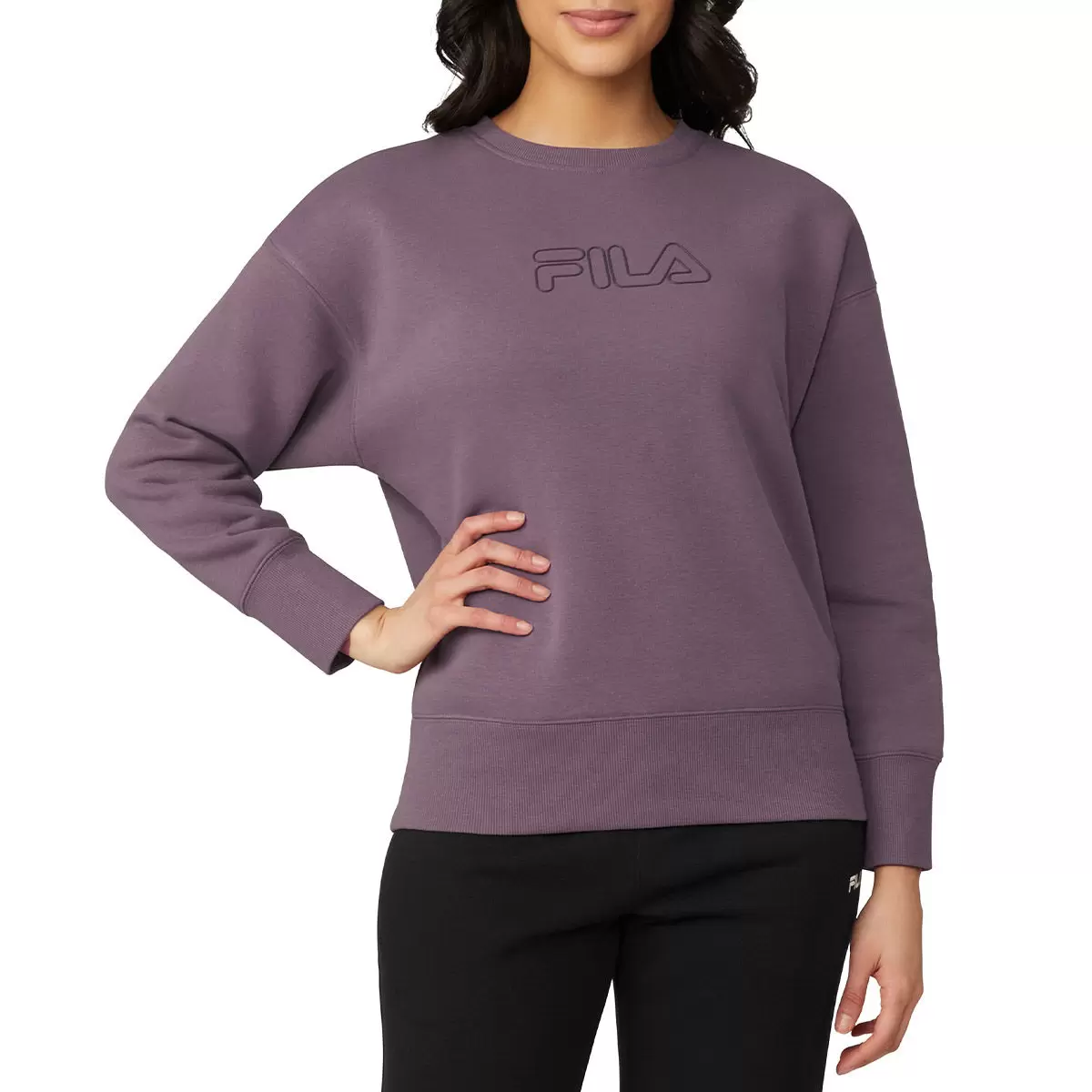 Fila 女Logo圓領長袖上衣