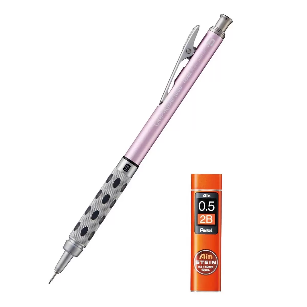 Pentel GraphGear 製圖筆 粉紅桿 + 2B鉛筆芯