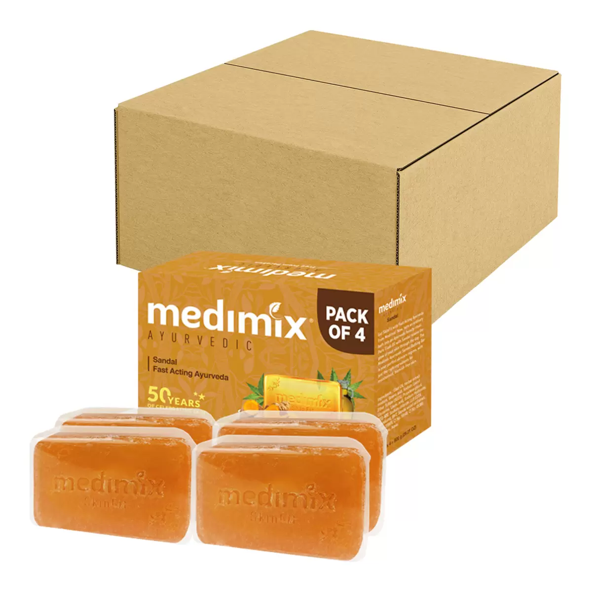 Medimix 印度綠寶石皇室藥草浴美肌皂 檀香 200公克 X 64入