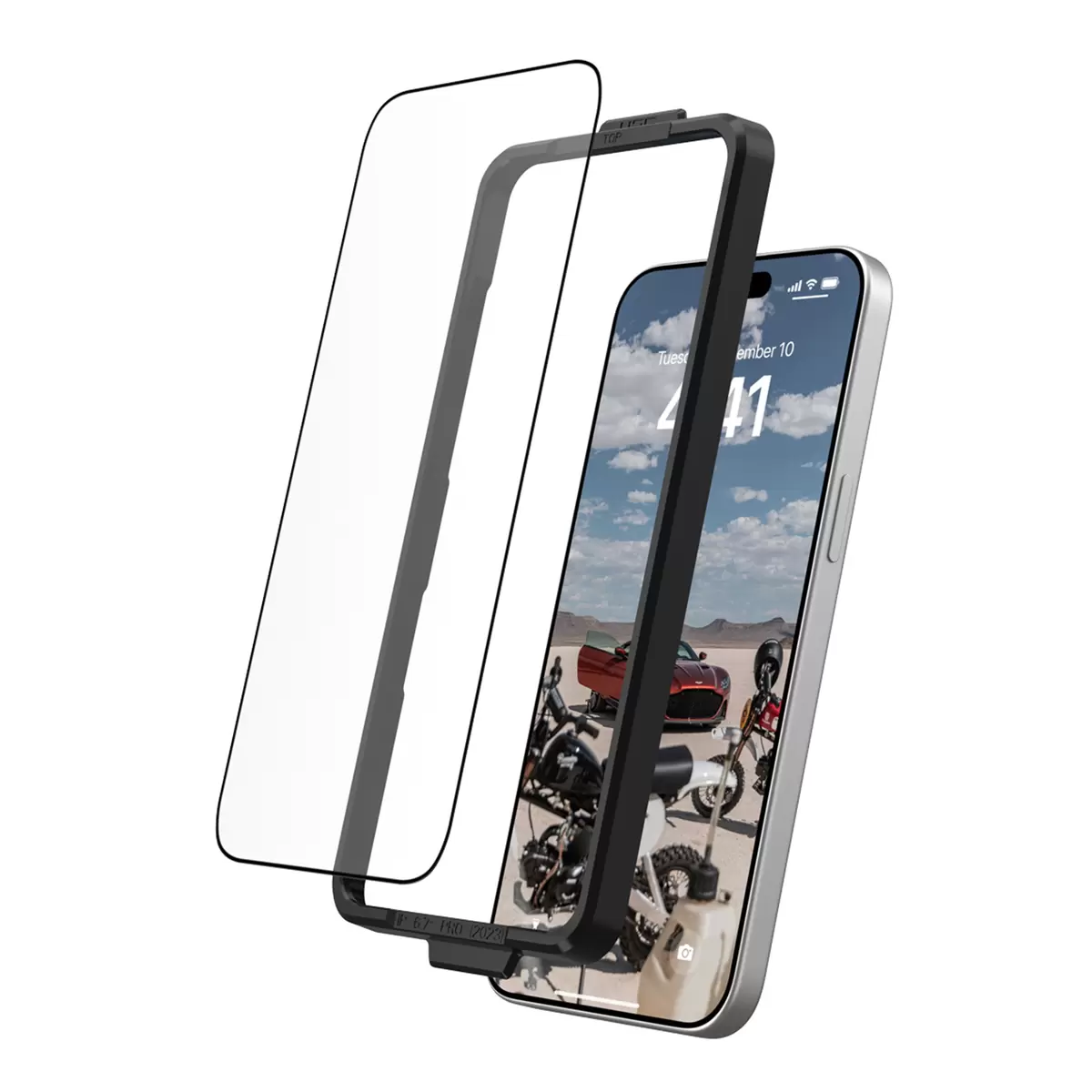 UAG Essential Armor 磁吸式耐衝擊保護殼 搭配 2.5D 滿版玻璃保貼 適用 iPhone 15 Pro