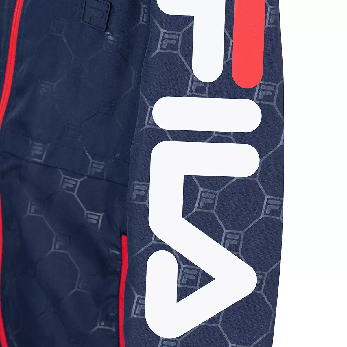 Fila 兒童連帽防風外套 深藍 S