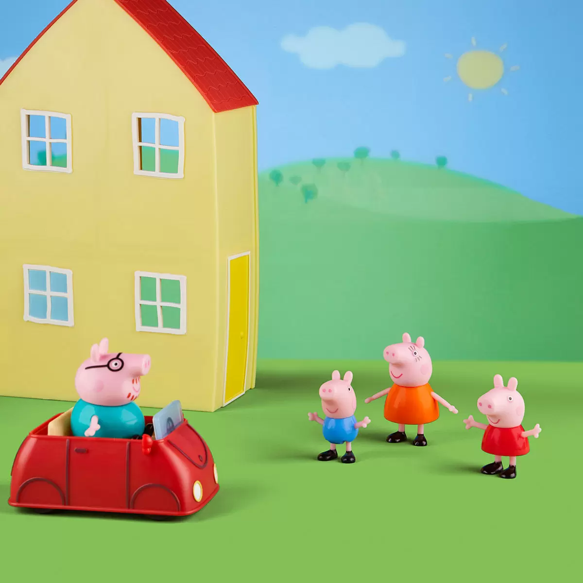 Peppa Pig 粉紅豬小妹佩佩豬的家小紅車遊戲組