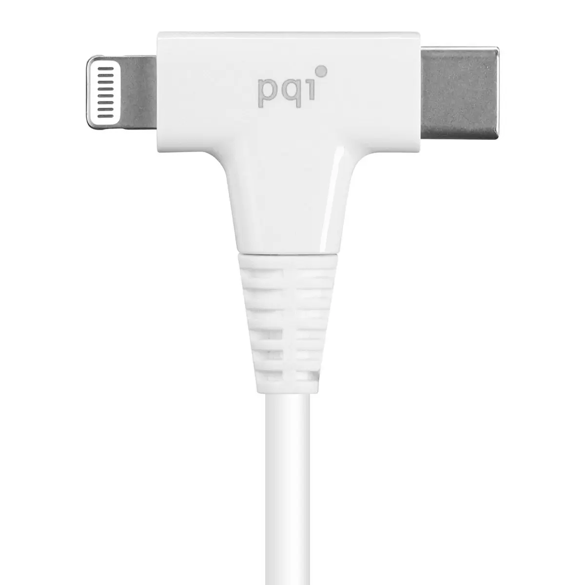 PQI 35W 雙孔氮化鎵 PD/QC3.0 快速充電器 附二合一 USB-C to USB-C/Lightning 雙頭充電線 120公分