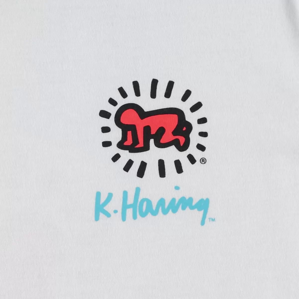 Keith Haring 女塗鴉短袖上衣 白 M