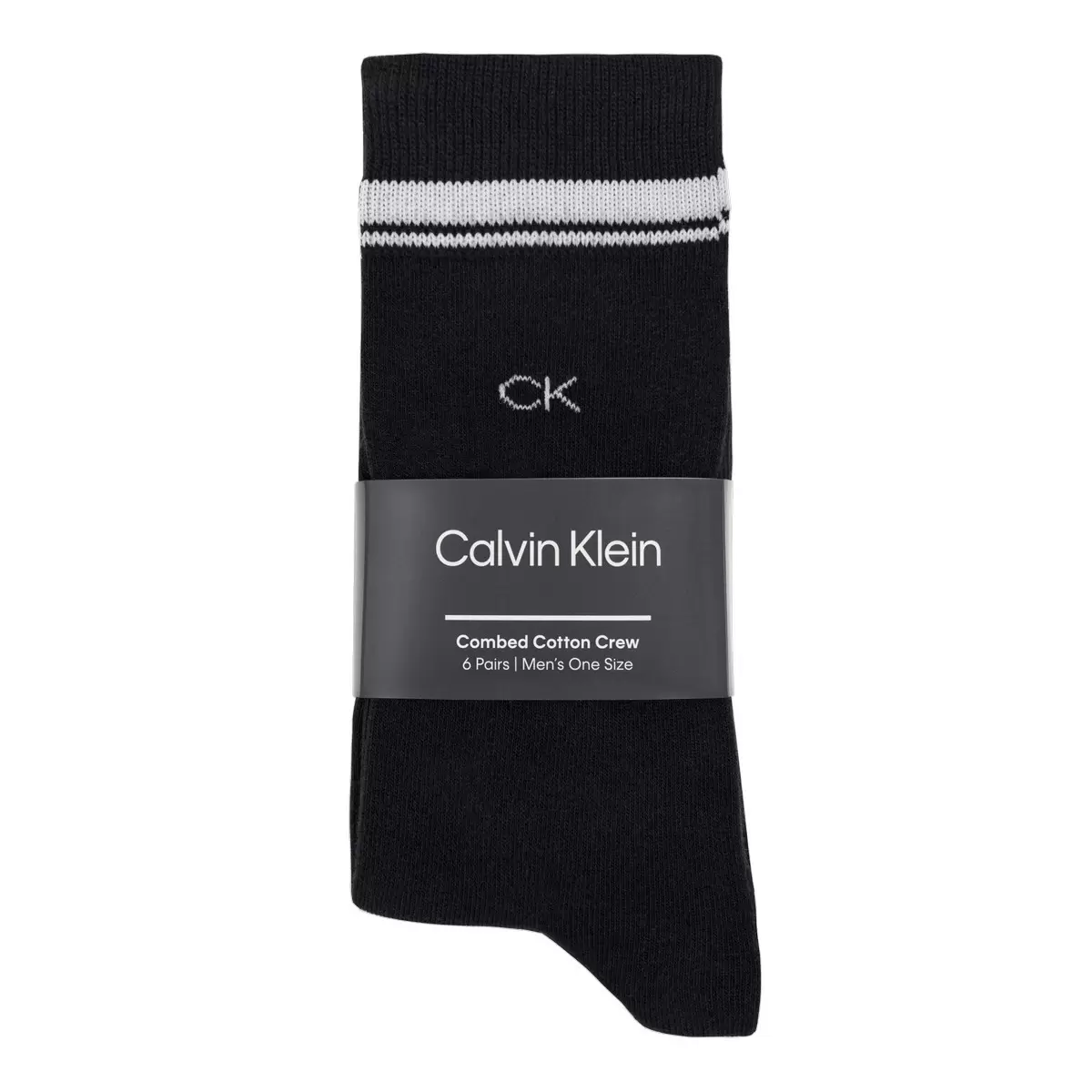Calvin Klein 男紳士襪六入組 黑色組