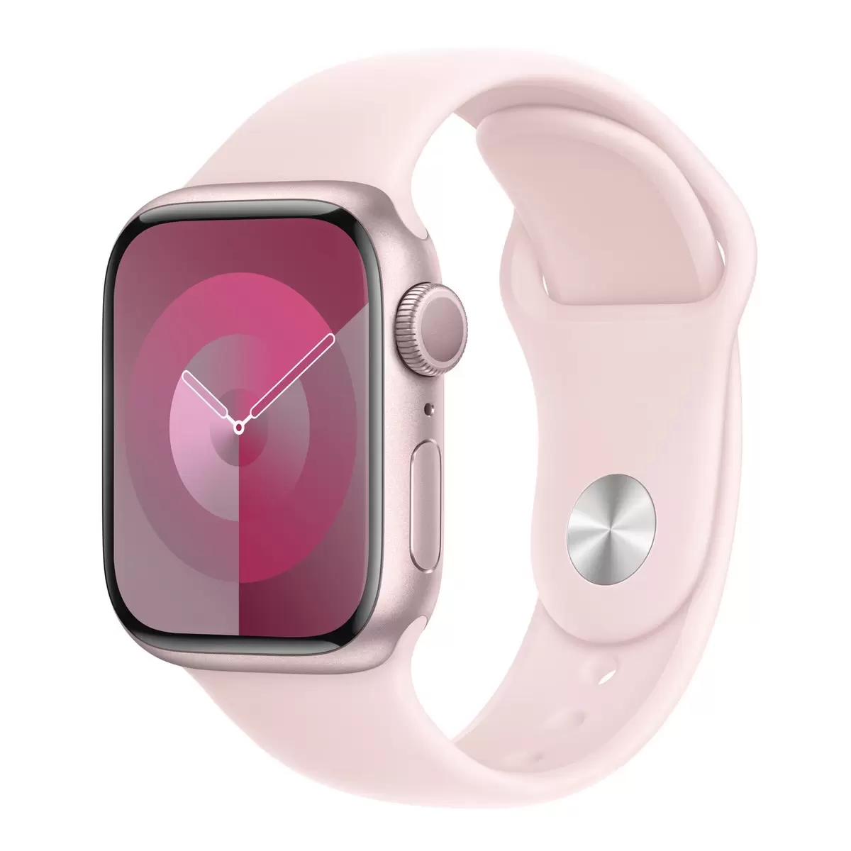 Apple Watch S9 (GPS) 45公釐 粉紅色鋁金屬錶殼 淡粉色運動型錶帶