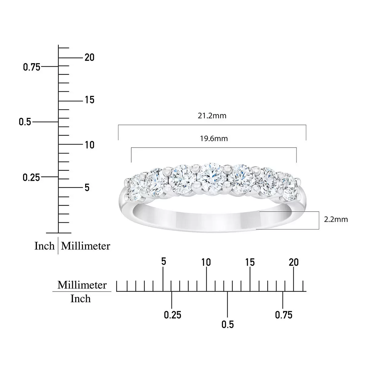 0.85克拉 鉑金 圓形鑽石戒指 VS2/I 美規7號