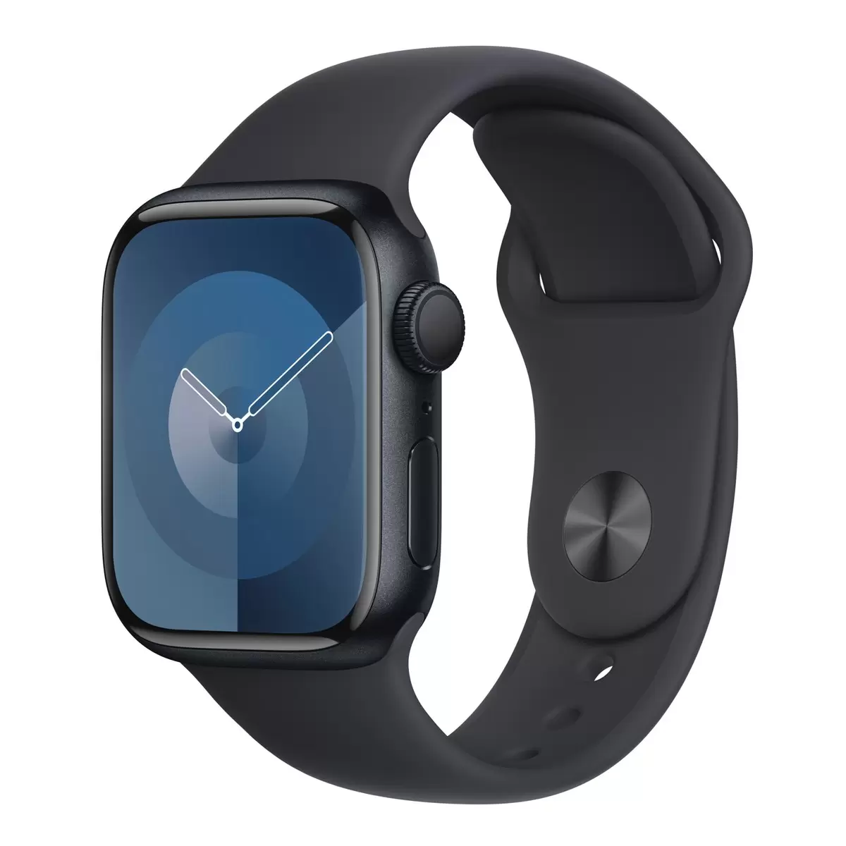 Apple Watch S9 (GPS) 45公釐 午夜色鋁金屬錶殼 午夜色運動型錶帶 M/L