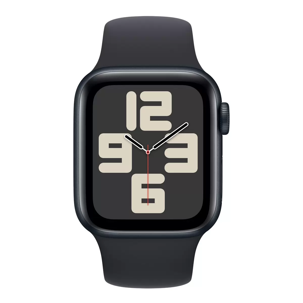 Apple Watch SE (GPS) 44公釐午夜色鋁金屬 午夜色運動型錶帶 M/L