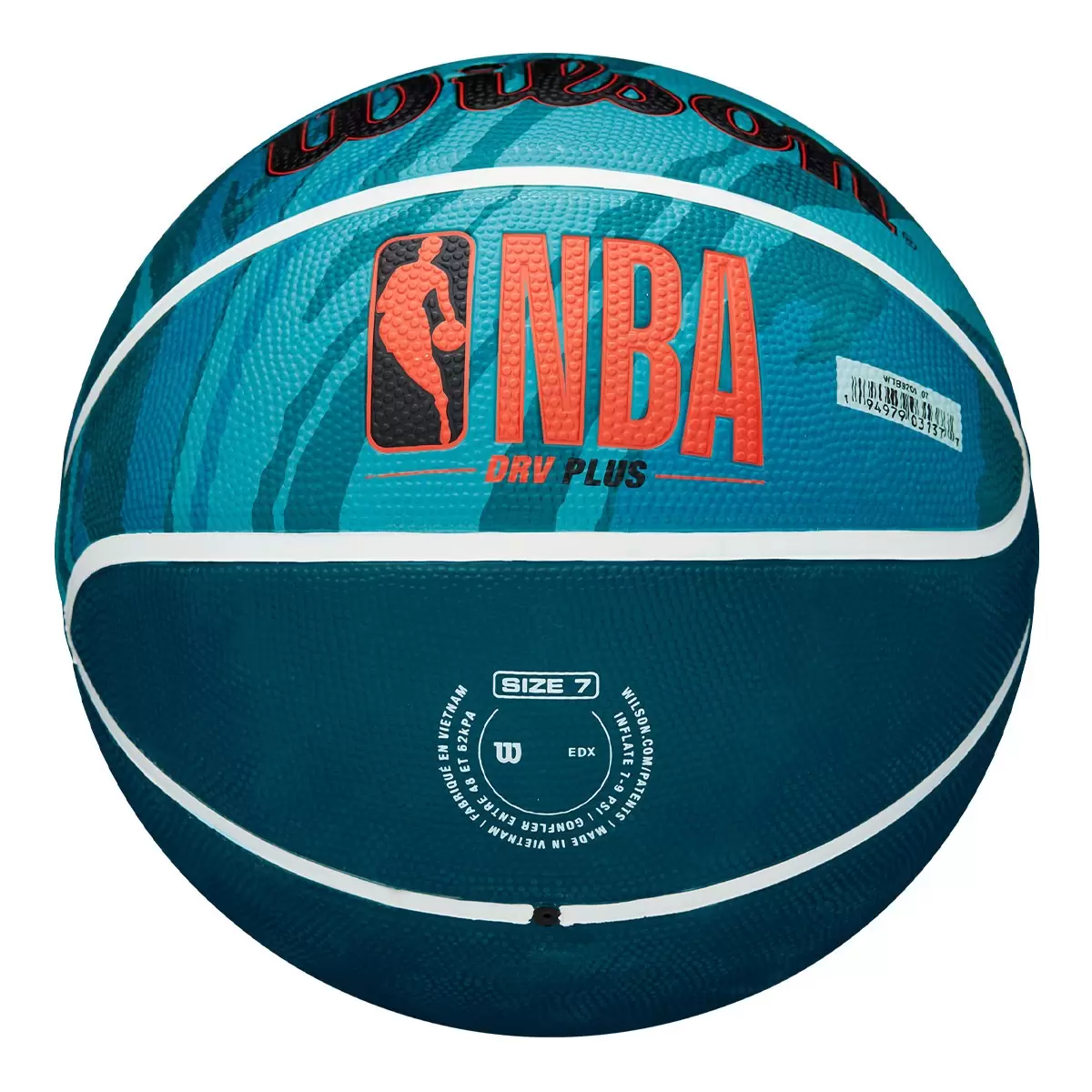 威爾森 橡膠籃球 NBA DRV 系列 PLUS 火紋藍 (7號)