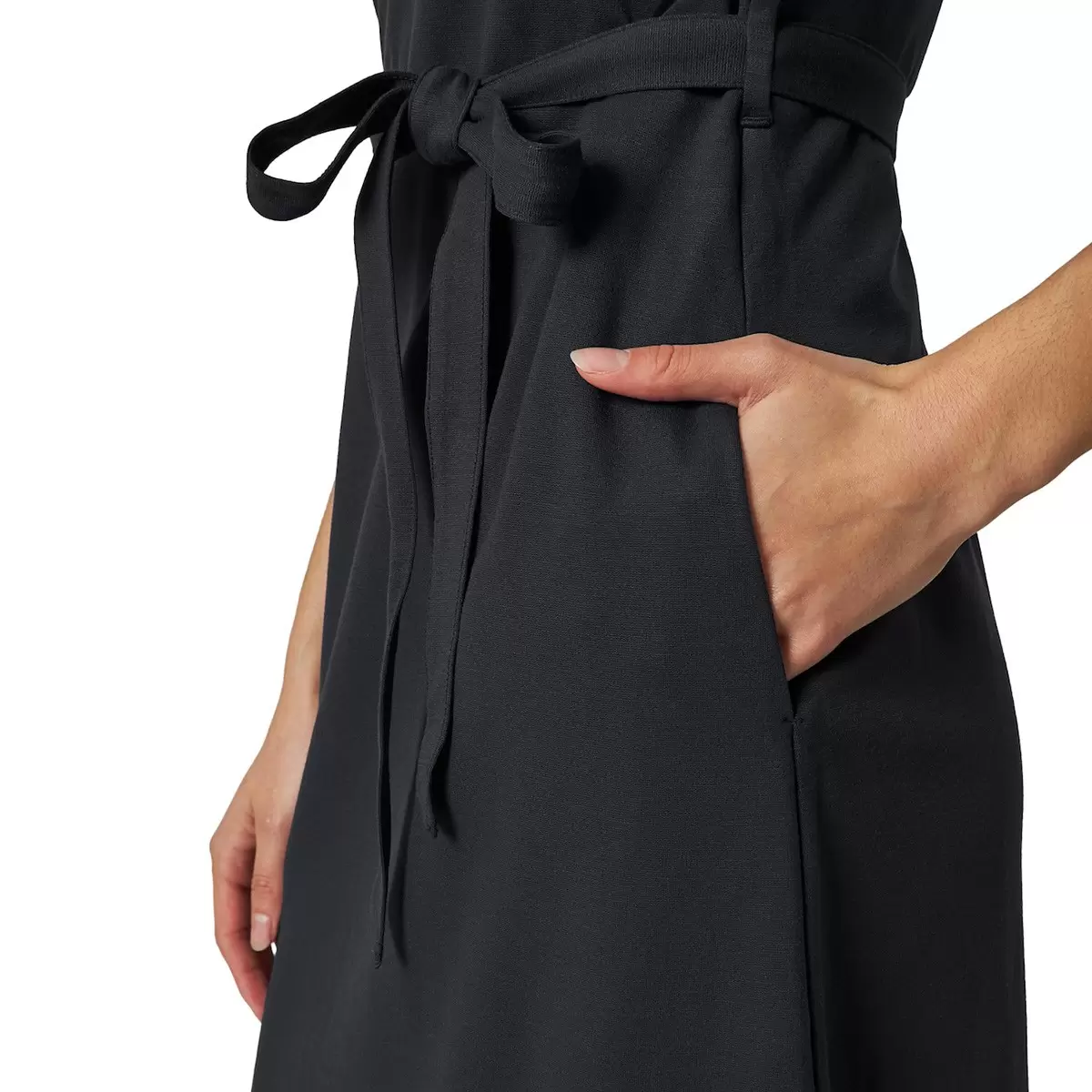 Mondetta 女低圓領連身洋裝 黑 XL