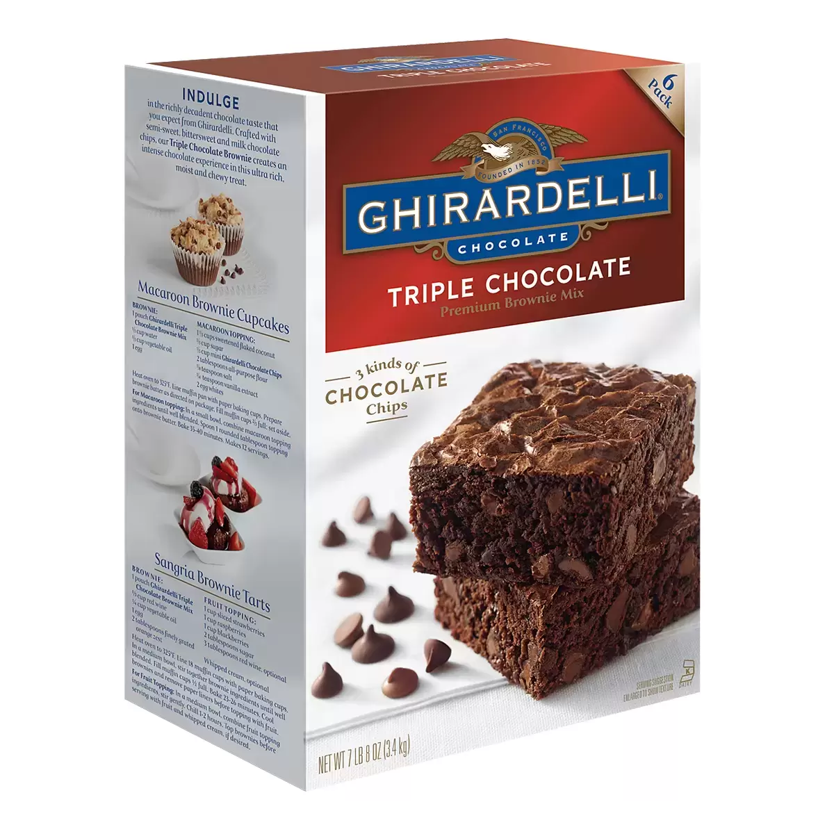 Ghirardelli Triple 巧克力布朗尼預拌粉 3.4公斤 X 1入