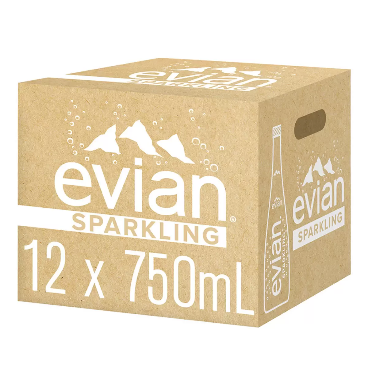 Evian 氣泡天然礦泉水 750毫升 X 12入