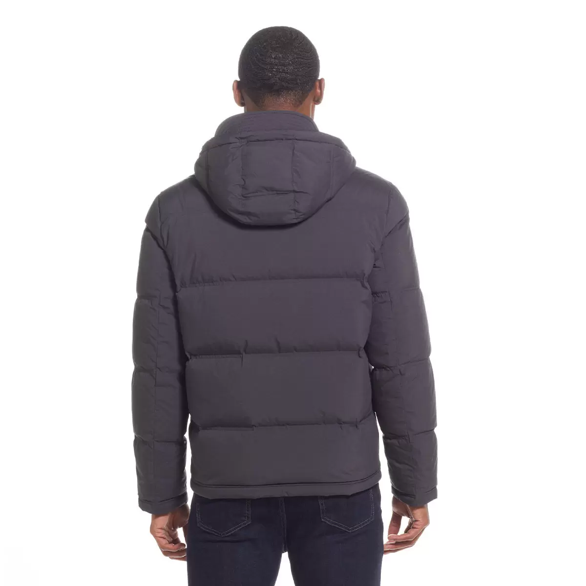 Weatherproof 男連帽羽絨外套 深灰 XXL