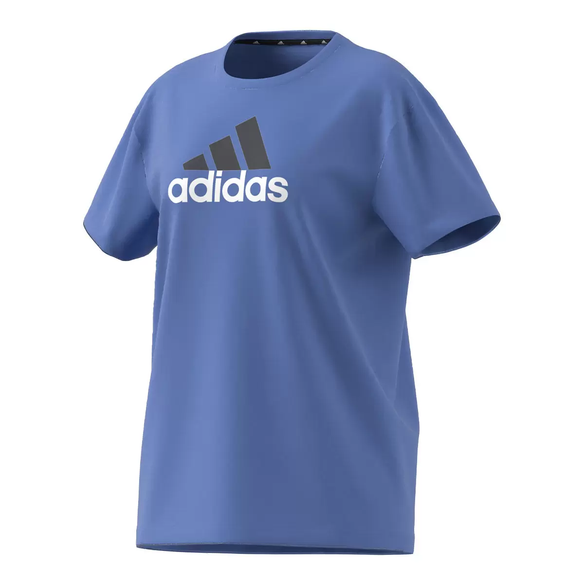 Adidas 女圓領短袖上衣 藍 XS