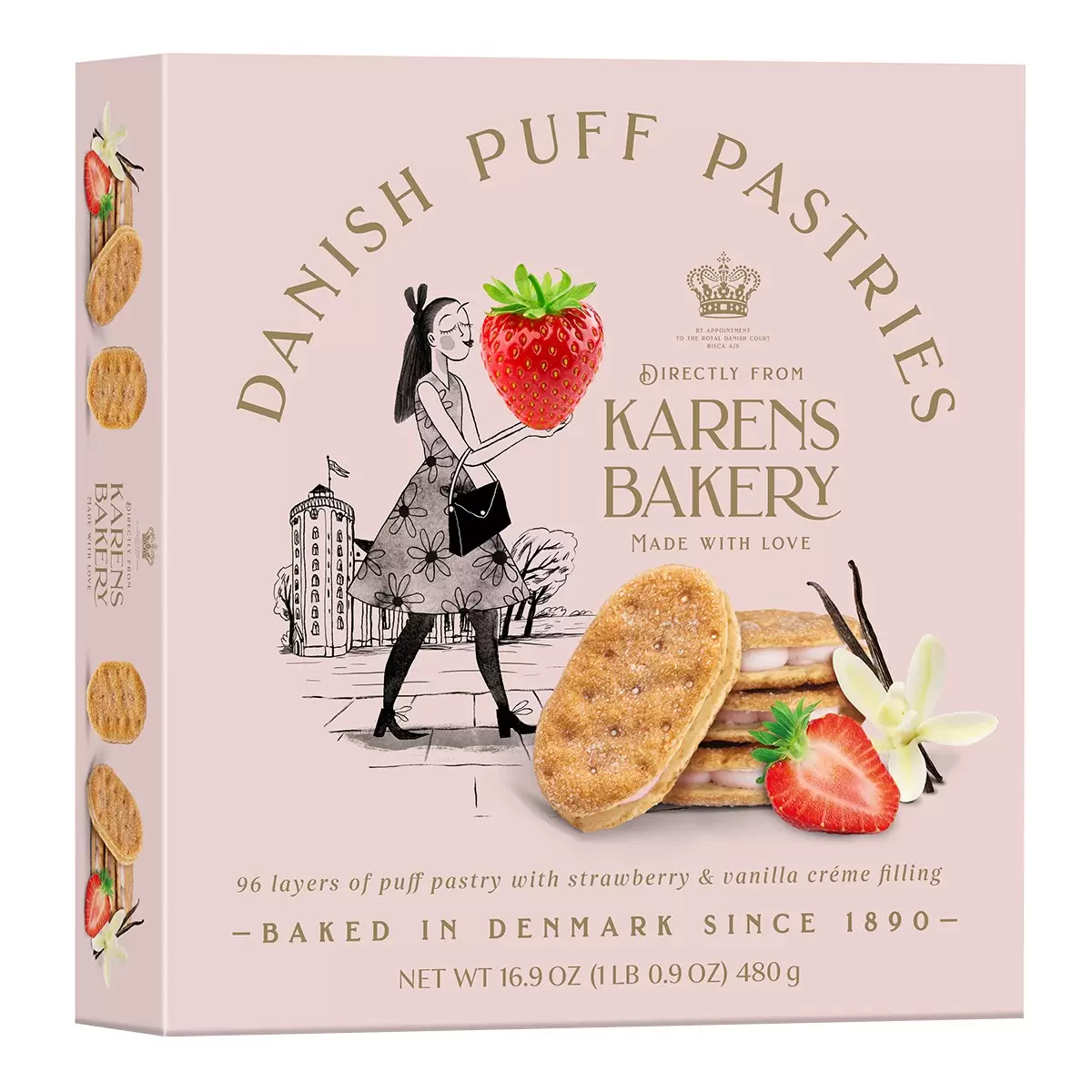 Karens Bakery 丹麥草莓奶霜風味千層酥 480公克
