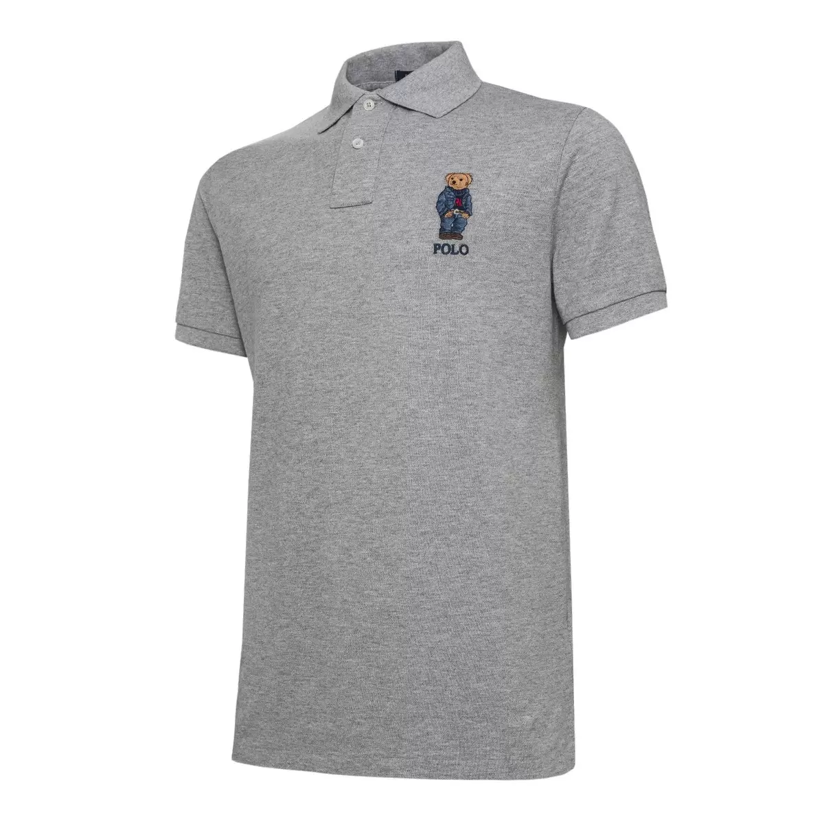 Polo Ralph Lauren 男Polo Bear短袖Polo衫 灰 L