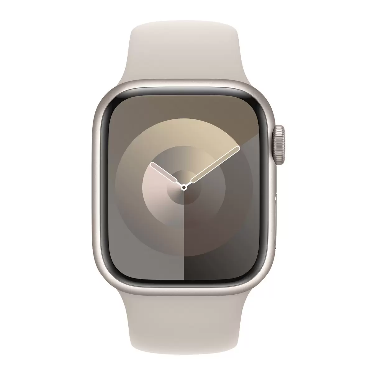 Apple Watch S9 (GPS + 行動網路) 45公釐 星光色鋁金屬錶殼 星光色運動型錶帶 S/M