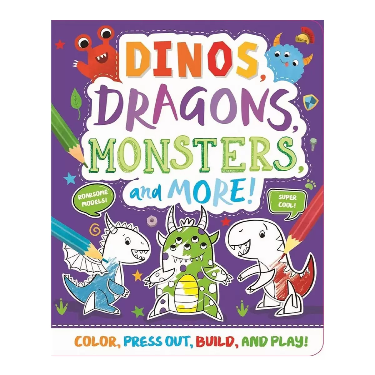 Press-Out and Build Model Book 外文遊戲書 Dinos, Dragons, Monsters and More!