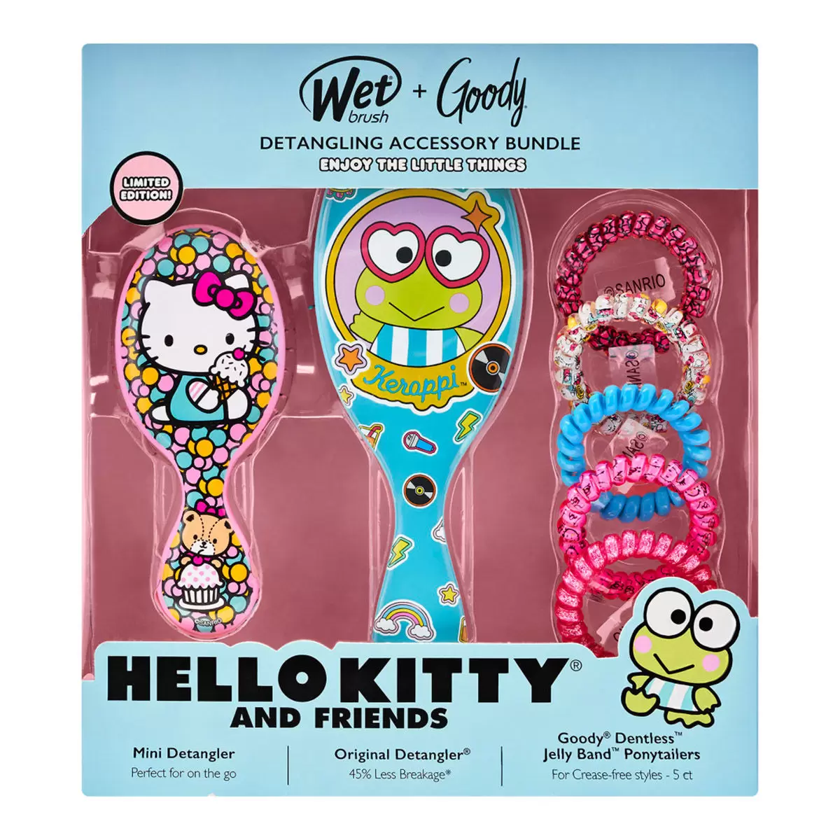 Wet Brush Hello Kitty and Friends 梳子髮飾組 水藍