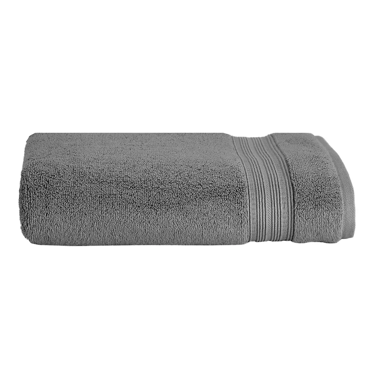 Grandeur 印度低捻純棉加大浴巾 88公分 X 177 公分 灰色