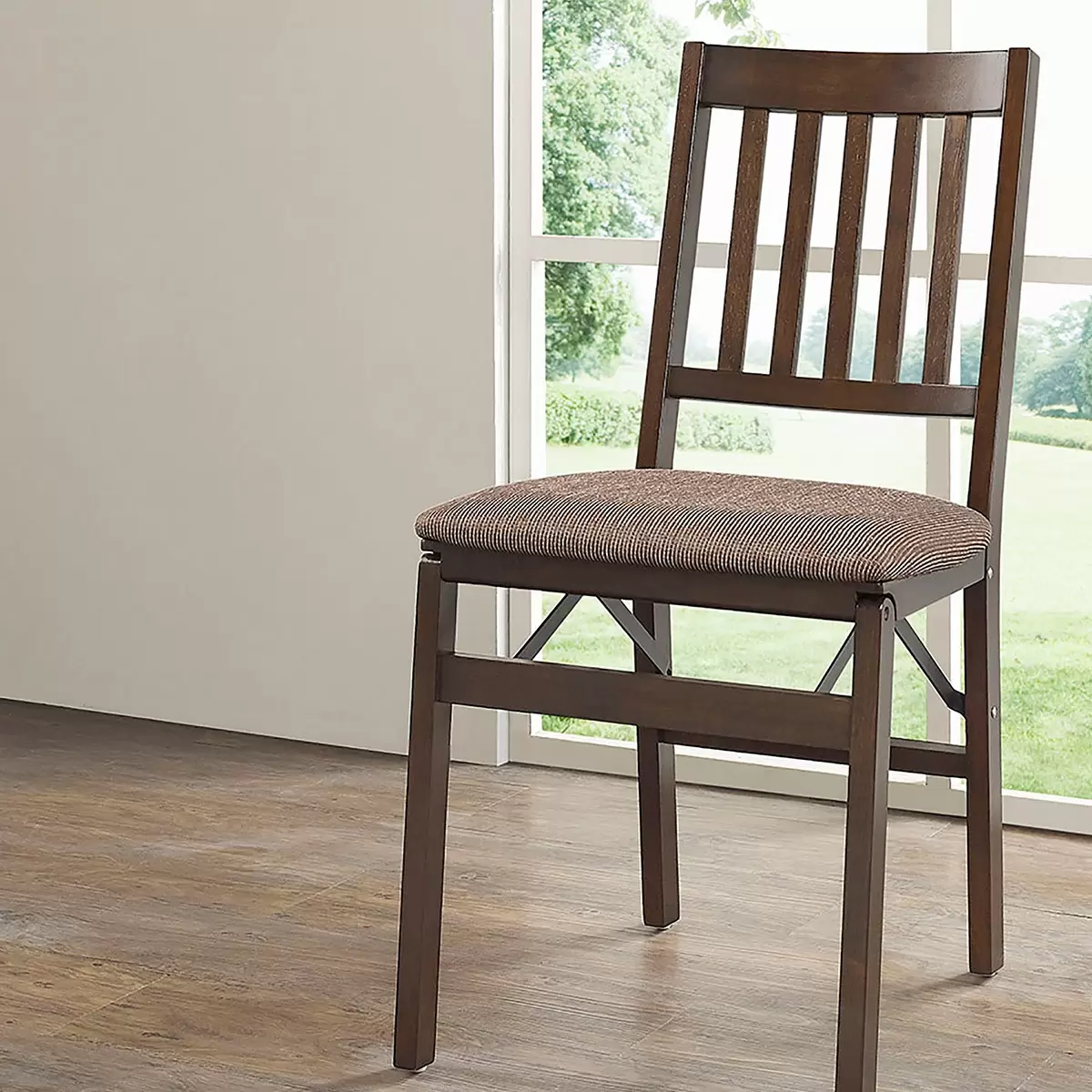 Stakmore 簡約實木摺疊椅 咖啡木色