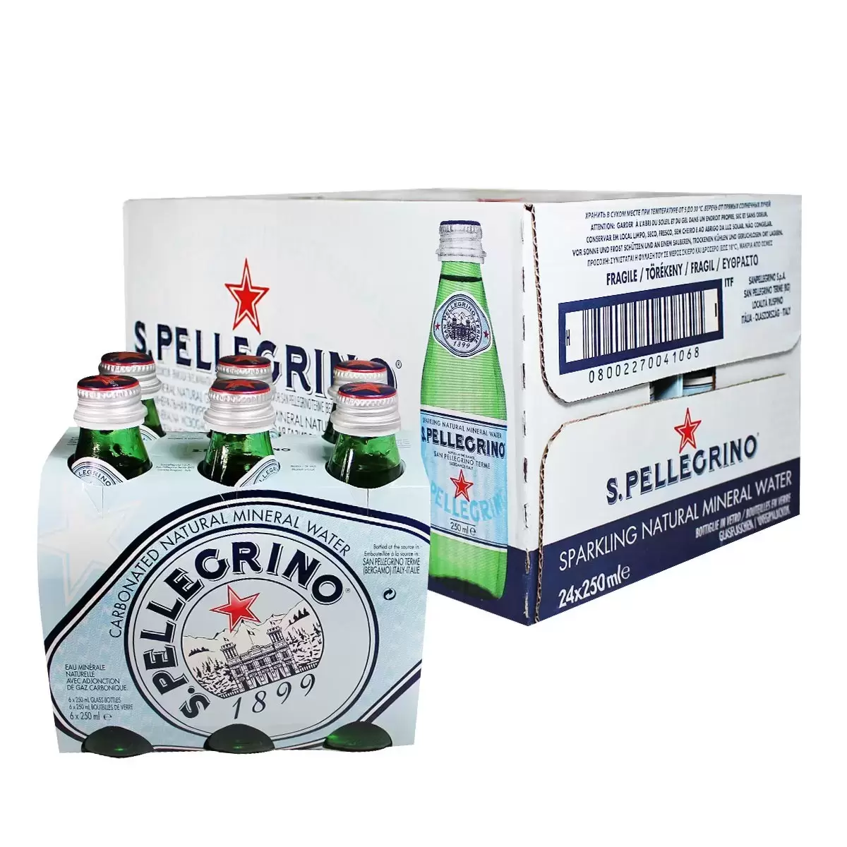 San Pellegrino 聖沛黎洛 天然氣泡水 250毫升 X 24瓶