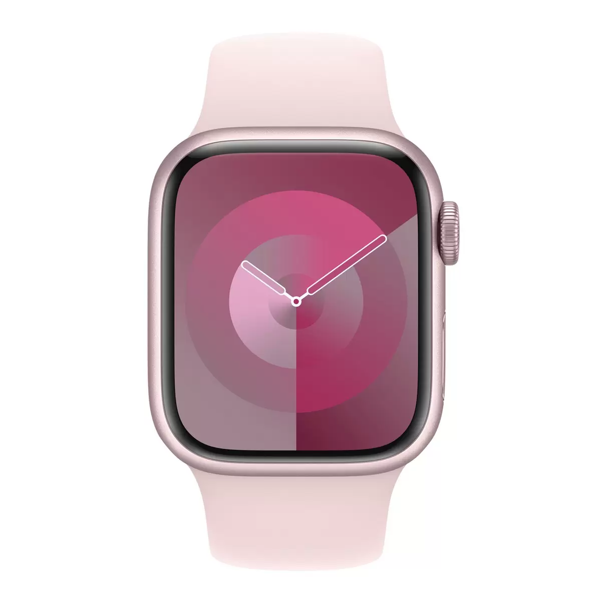 Apple Watch S9 (GPS) 41公釐 粉紅色鋁金屬錶殼 淡粉色運動型錶帶 S/M