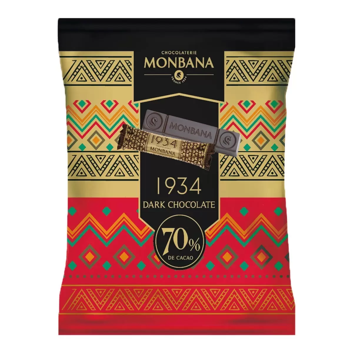 MONBANA 1934 70%迦納黑巧克力條 2400公克
