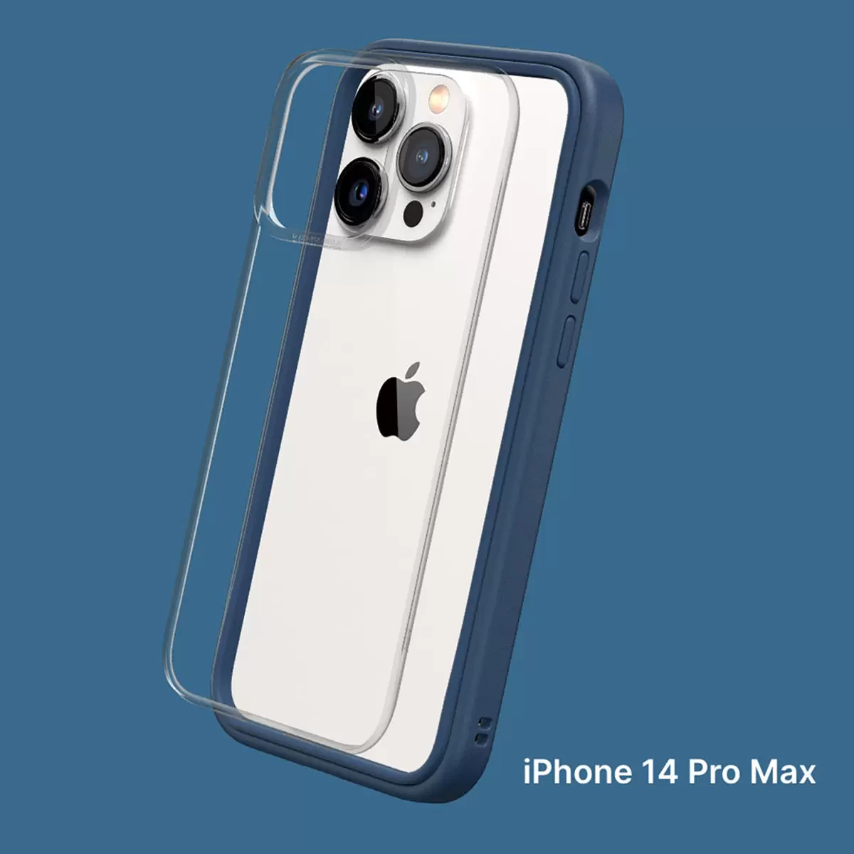 犀牛盾 iPhone 14 Pro Max MOD NX 防摔手機殼 + 9H 3D滿版螢幕玻璃保護貼 海軍藍