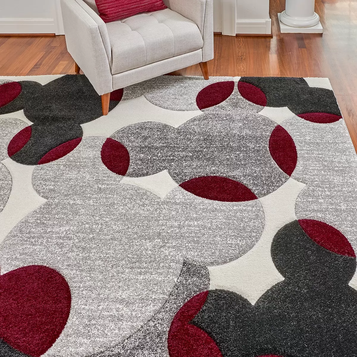 Disney 印花地毯 160公分 X 213公分 幾何紅