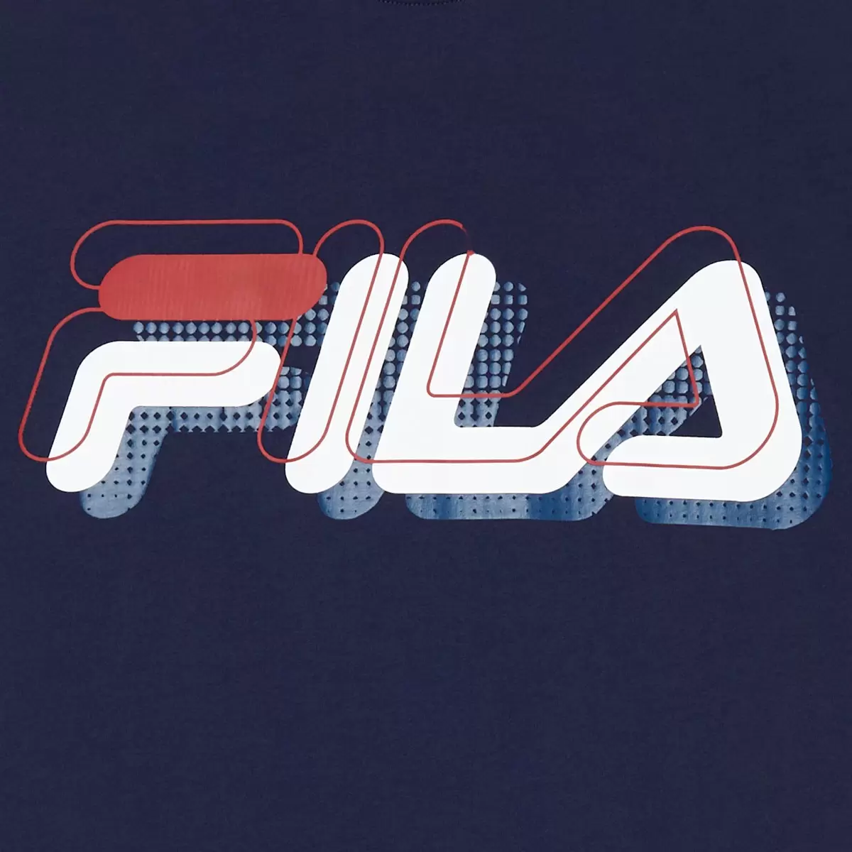 Fila 男短袖Logo上衣 藍 M