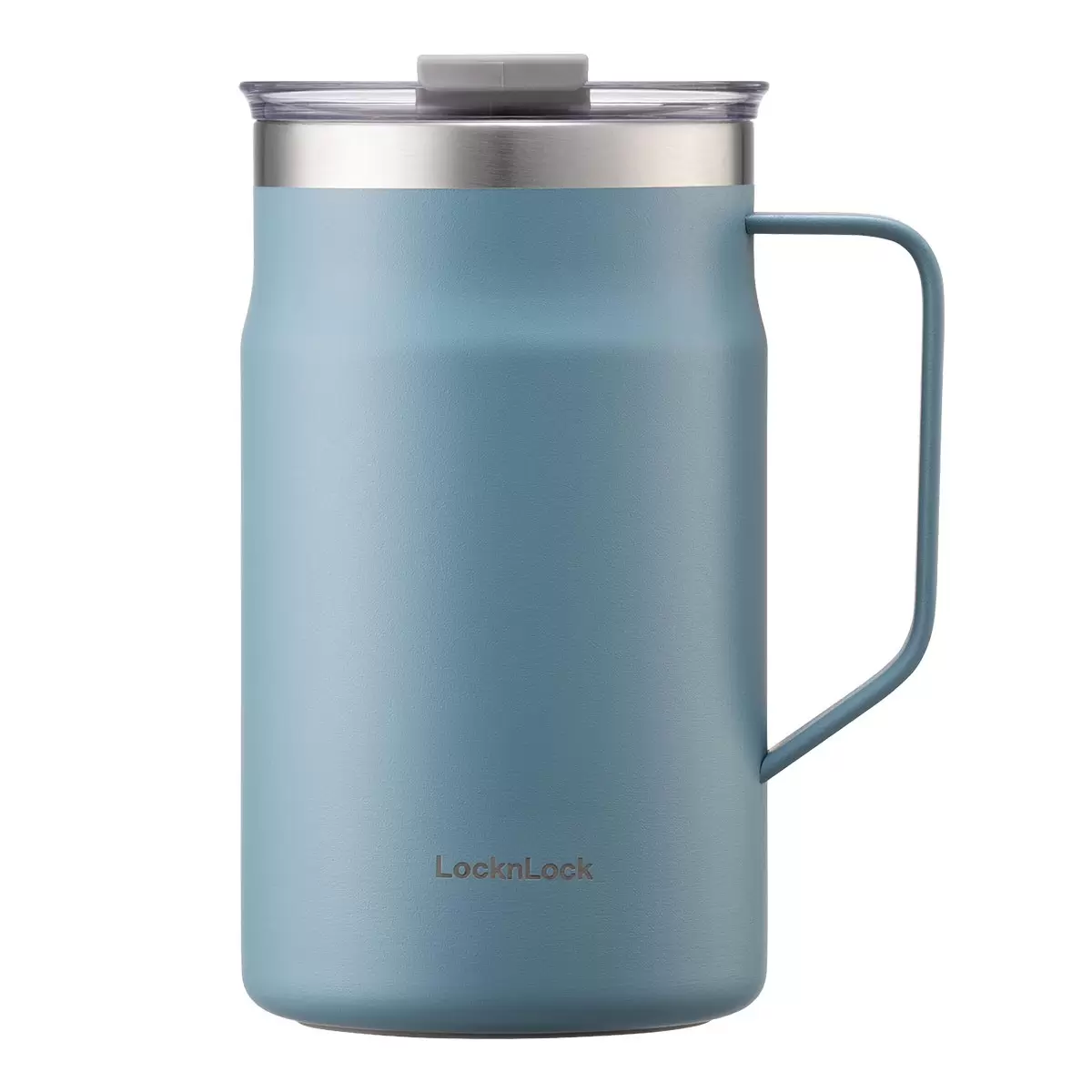 LocknLock 都會馬克咖啡杯 600毫升 X 2件組 丹寧藍 + 象牙白