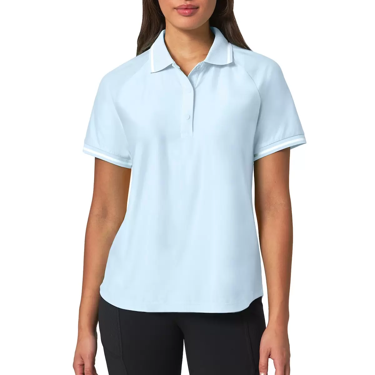 Mondetta 女短袖Polo衫 淺藍 XL