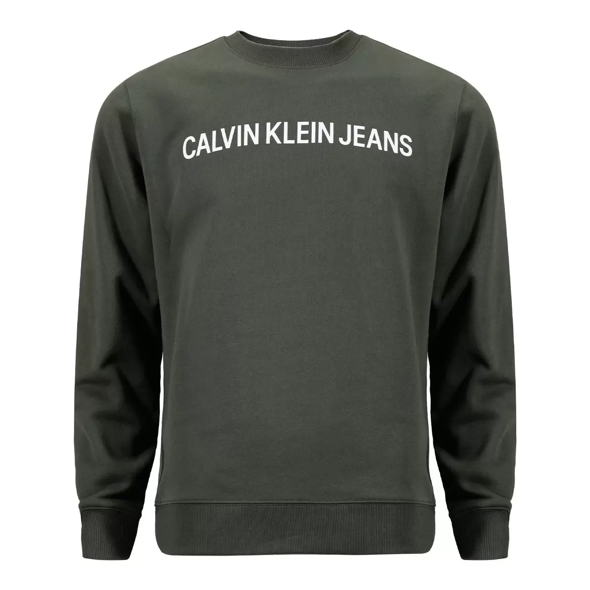 Calvin Klein 男圓領長袖上衣 綠色