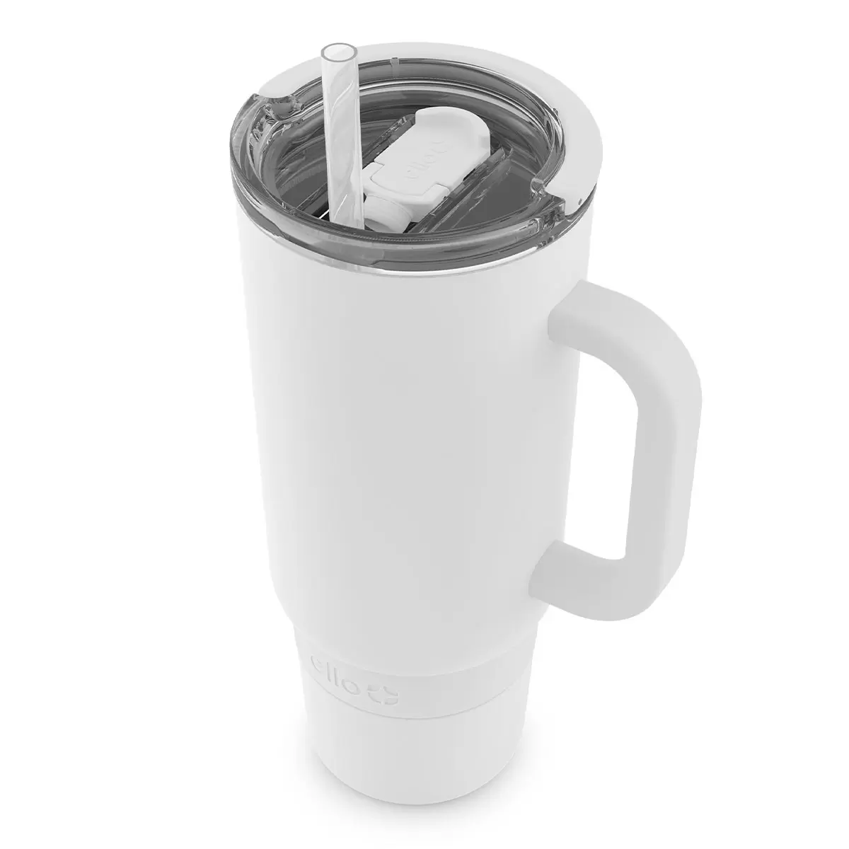 Ello 不鏽鋼吸管隨行杯 1.2公升 X 2件組 黑 + 白色