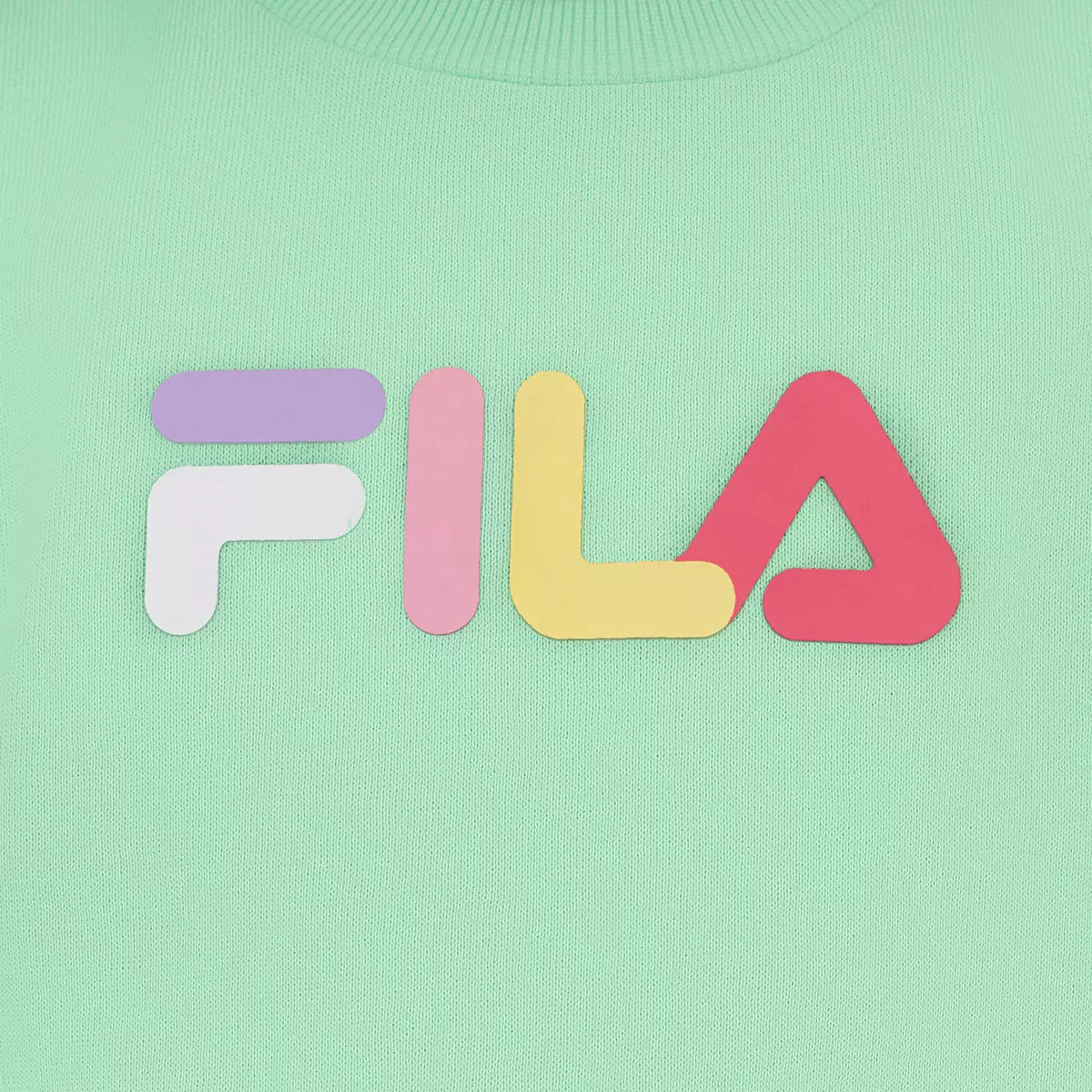 Fila 兒童刷毛長袖衣褲套組 薄荷綠 M