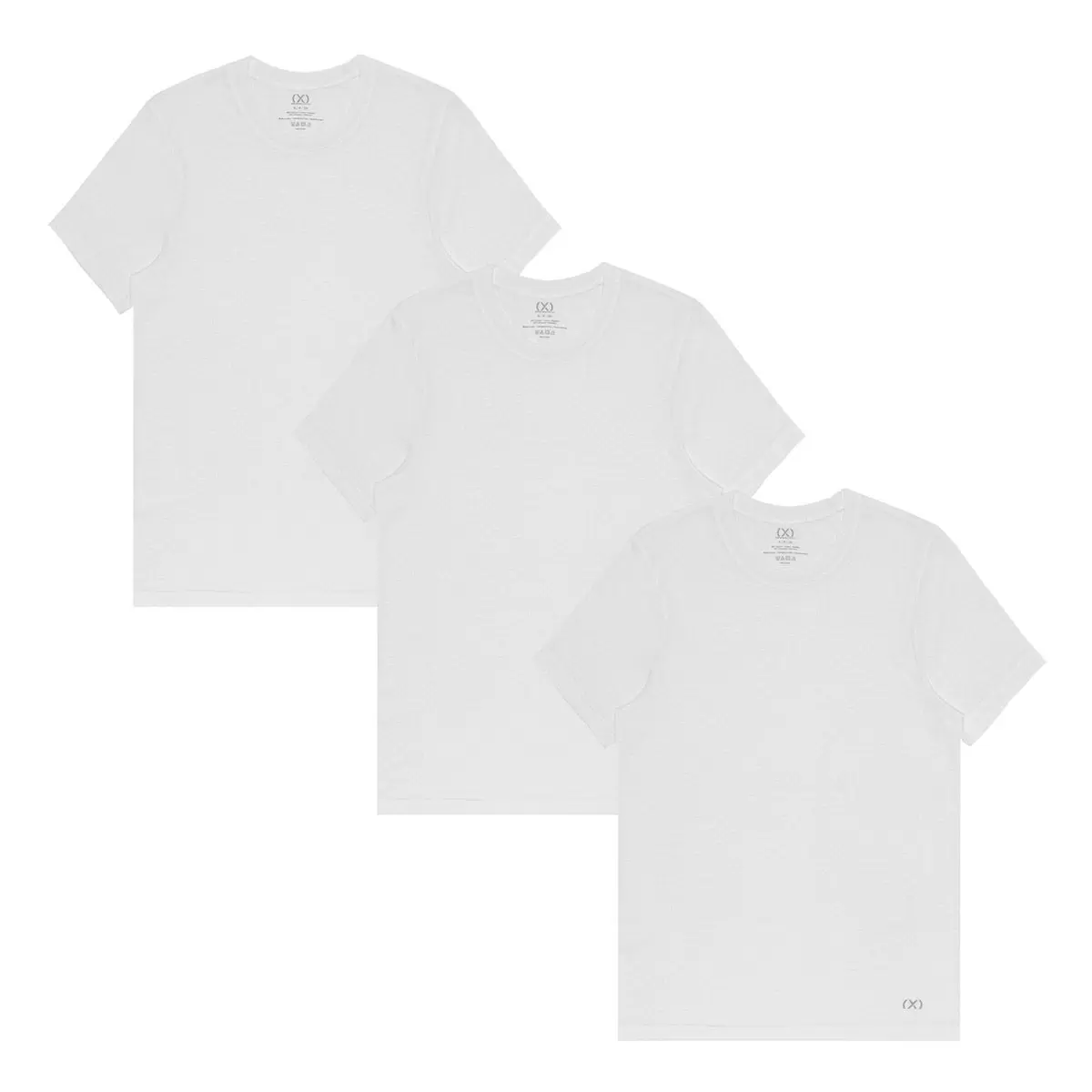 2(X)IST 男圓領短袖上衣三件組 白