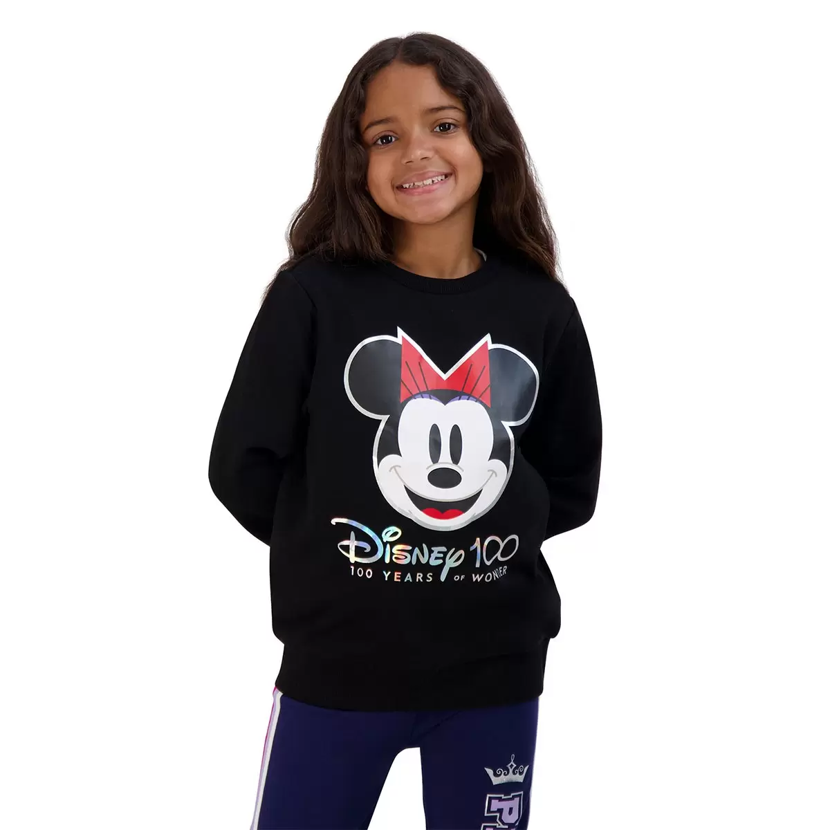 Disney 100周年紀念款兒童長袖上衣 黑 Mickey 10