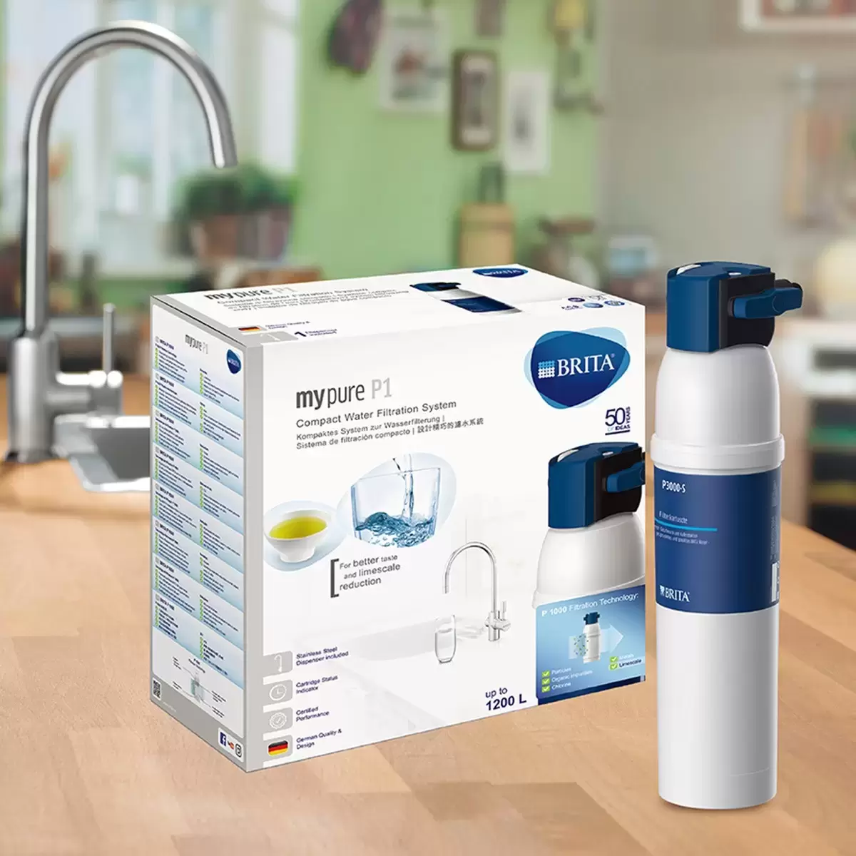 BRITA mypure P1 – Compact Water Filter Under Sink