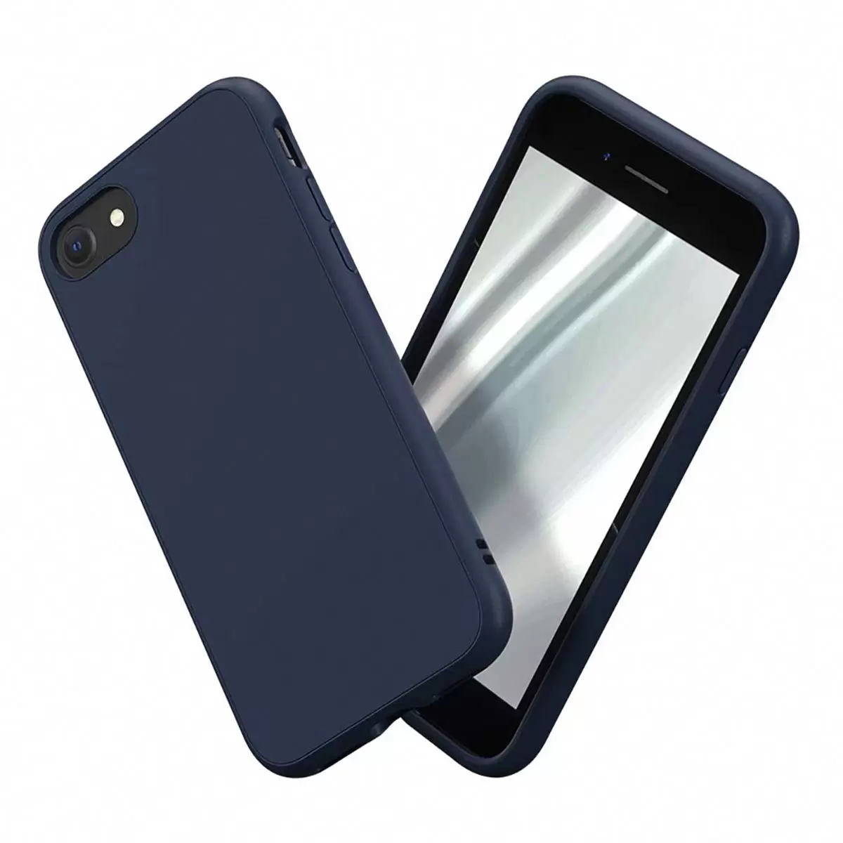 犀牛盾 iPhone SE SolidSuit 防摔手機殼 + 9H 3D 滿版螢幕玻璃保護貼 海軍藍