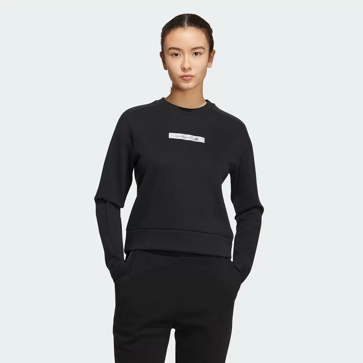 Adidas 女長袖上衣 黑