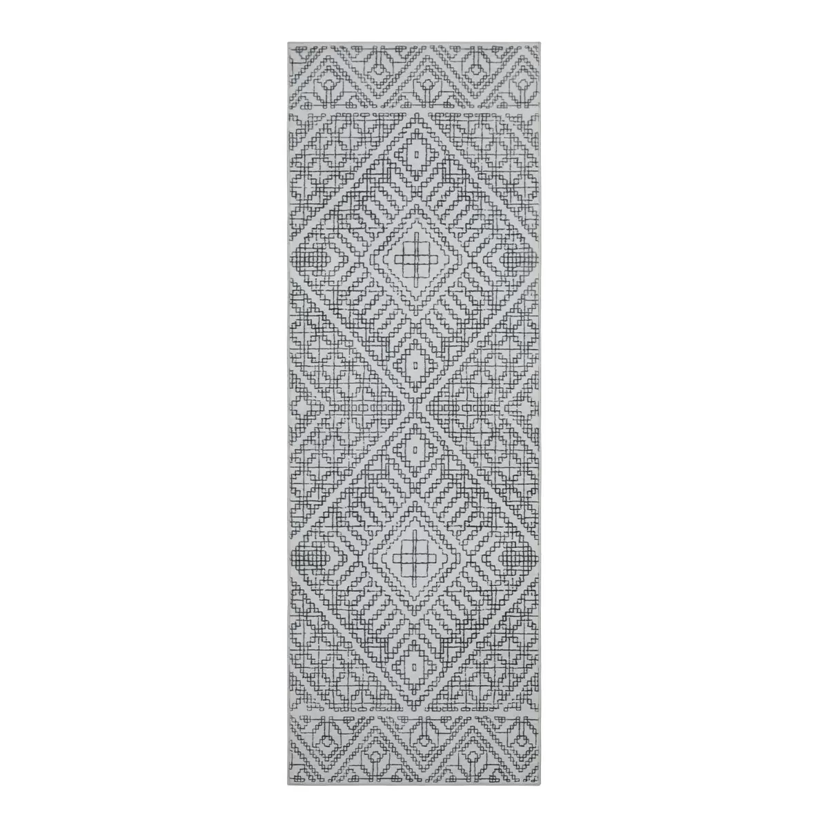 Wyatt & Ash 舒適地毯 60公分 X 182公分 鐵灰線條