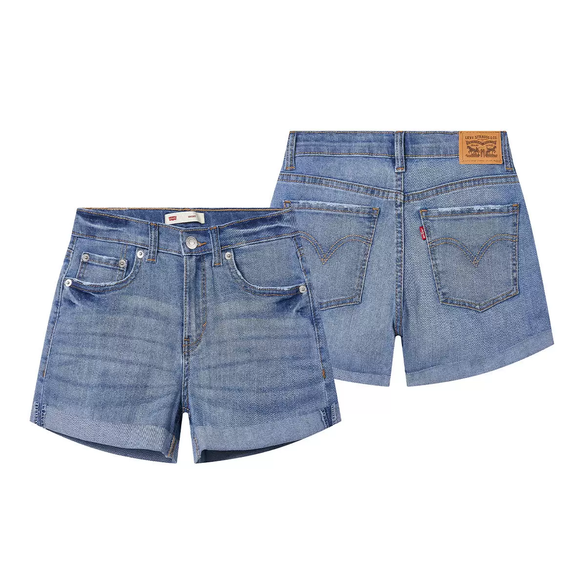 LEVI'S 女童休閒牛仔短褲