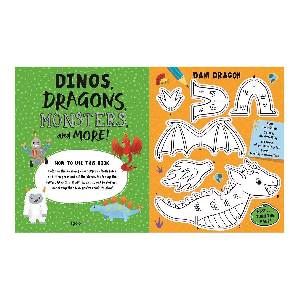 Press-Out and Build Model Book 外文遊戲書 Dinos, Dragons, Monsters and More!